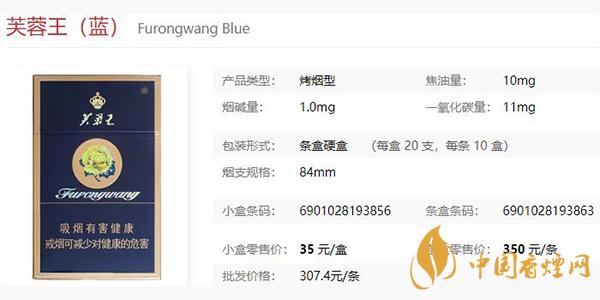 芙蓉王藍(lán)價格表和圖片一覽2021 芙蓉王藍(lán)多少錢一盒
